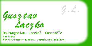 gusztav laczko business card